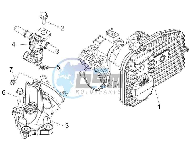 Throttle body - Injector - Union pipe