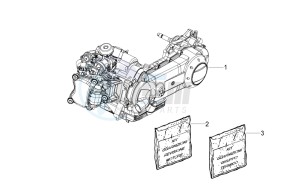 SR Motard 125 4t e3 drawing Engine assembly