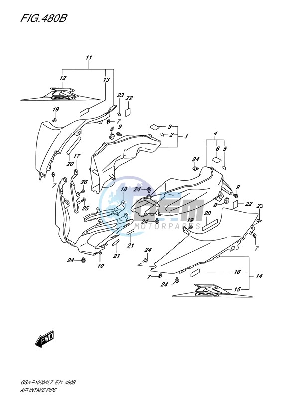 AIR INTAKE PIPE (YKV,YVZ)