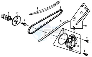 ALLO 50 25 KM/H L6 drawing CHAIN / CHAIN TENSIONER  / CHAIN GUIDE