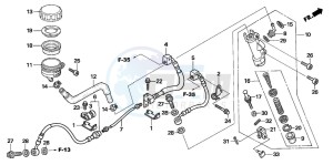 CB1300S CB1300SUPERBOLD'OR drawing RR. BRAKE MASTER CYLINDER (CB1300A/SA)