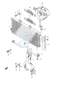 GSX1400 (E2) drawing OIL COOLER