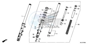 CB650FE CB650F 2ED - (2ED) drawing FRONT FORK