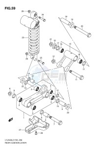 LT-Z400 (E33) drawing REAR CUSHION LEVER (LT-Z400L2 E33)