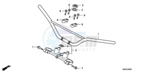 CRF150RB9 Europe Direct - (ED / T19 2ED) drawing HANDLE PIPE/TOP BRIDGE