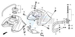 TRX90EX SPORTRAX90 drawing FUEL TANK (TRX90EX8)