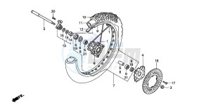 XLR125R drawing FRONT WHEEL