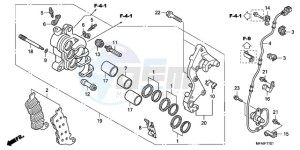 CBF1000S9 UK - (E / ABS MKH) drawing R. FRONT BRAKE CALIPER (CBF1000A/T/S)