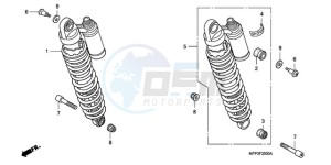 CB1300SA9 UK - (E / ABS BCT MKH MME TWO TY2) drawing REAR CUSHION