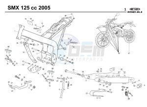 SMX 125 4T drawing CHASSIS