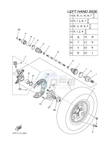 YFM700FWAD YFM7FGPB GRIZZLY 700 EPS (1HP3 1HP4) drawing FRONT WHEEL