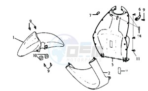 JET EURO 50 drawing FR PLATE / FRONT FENDER