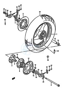 GSX750F (K-T) drawing REAR WHEEL