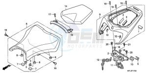 CBR1000RA9 Australia - (U / ABS SPC) drawing SEAT