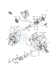 KLX450R KLX450AEF EU drawing Oil Pump