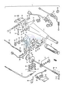 DT 85 drawing Tiller Handle (1988 to 1992)