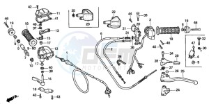 TRX200D FOURTRAX 200 drawing HANDLE SWITCH