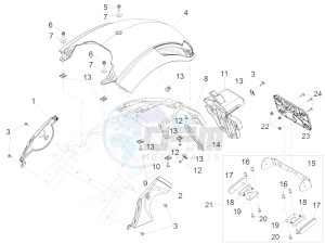 California 1400 Touring ABS 1380 drawing Rear mudguard