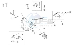 Norge 1200 IE 8V Polizia Stradale drawing Headlight/Horn