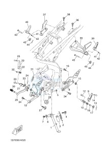 YZF-R125A YZF-R125 ABS R125 (5D7X 5D7X 5D7X 5D7X 5D7X) drawing STAND & FOOTREST