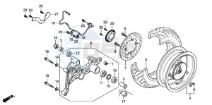 FES125 PANTHEON drawing REAR WHEEL