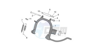 SCARABEO 50 4T 4V (EMEA) drawing Foot rests - Lateral stand