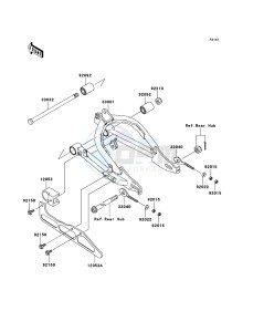 KLX110 KLX110A8F EU drawing Swingarm