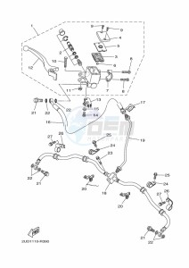 YFM700FWAD GRIZZLY 700 EPS (B4FL) drawing FRONT MASTER CYLINDER