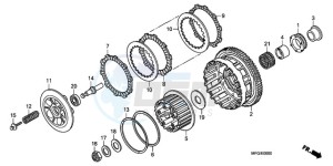 CB600F3A France - (F / CMF ST) drawing CLUTCH