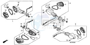 CBR600RR9 France - (F / CMF MME) drawing WINKER (3)