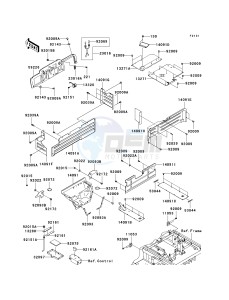 KAF 620 J [MULE 3010 TRANS4X4] (J6J-J8F) J6F drawing FRAME FITTINGS -- J6F- -