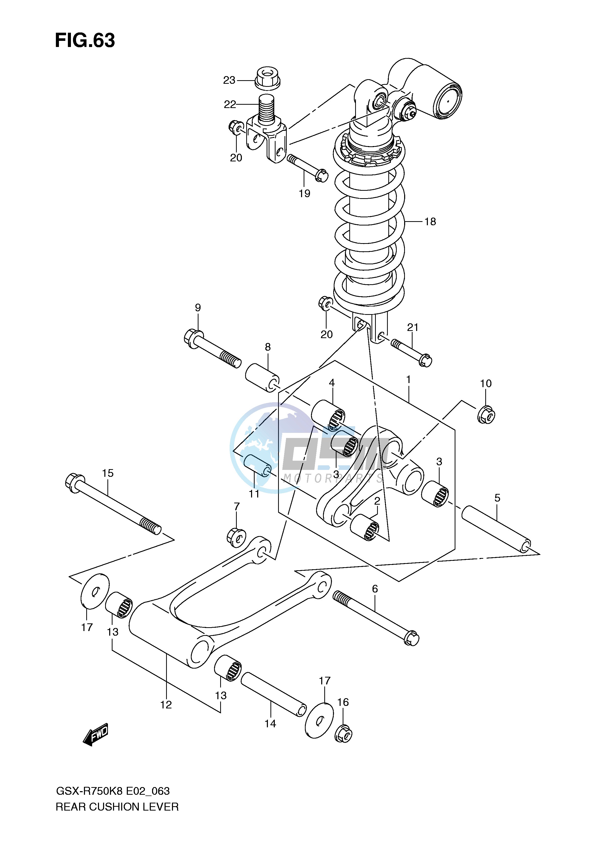 REAR CUSHION LEVER