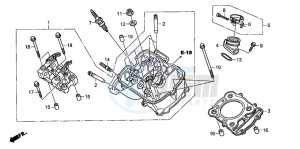 XL700VA drawing FRONT CYLINDER HEAD