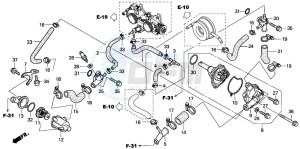 FJS600A SILVER WING drawing WATER PUMP