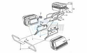 California III 1000 Carburatori Carenato Carburatori Carenato drawing Saddlebags, pair