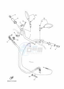 MT-09 MTN850-A (BS2T) drawing STEERING HANDLE & CABLE