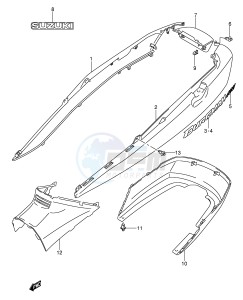 AN400 (E2) Burgman drawing FRAME COVER (AN400K5 K6)