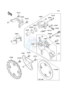 KX450F KX450E9F EU drawing Rear Brake