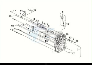 MAXSYM 400I (LZ40W1Z1-EU) (M2) drawing R. CRANK CASE COVER