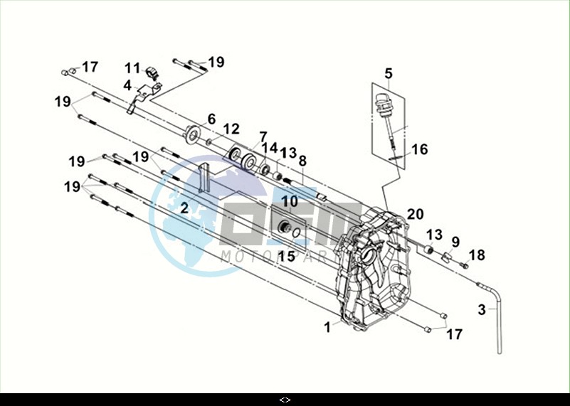 R. CRANK CASE COVER