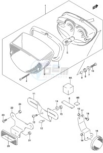 GS500 (P19) drawing REAR COMBINATION LAMP