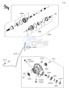 MULE PRO-DX KAF1000EJF EU drawing Drive Shaft-Front