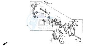 CBF600N drawing FRONT BRAKE CALIPER (L.)