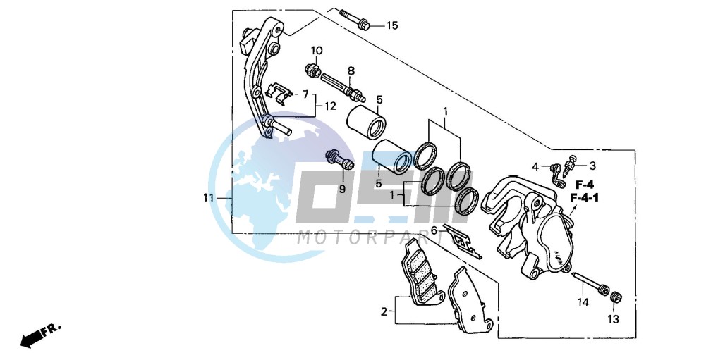 FRONT BRAKE CALIPER (L.)