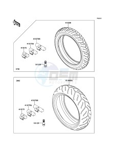 Z750 ZR750LBF FR GB XX (EU ME A(FRICA) drawing Tires