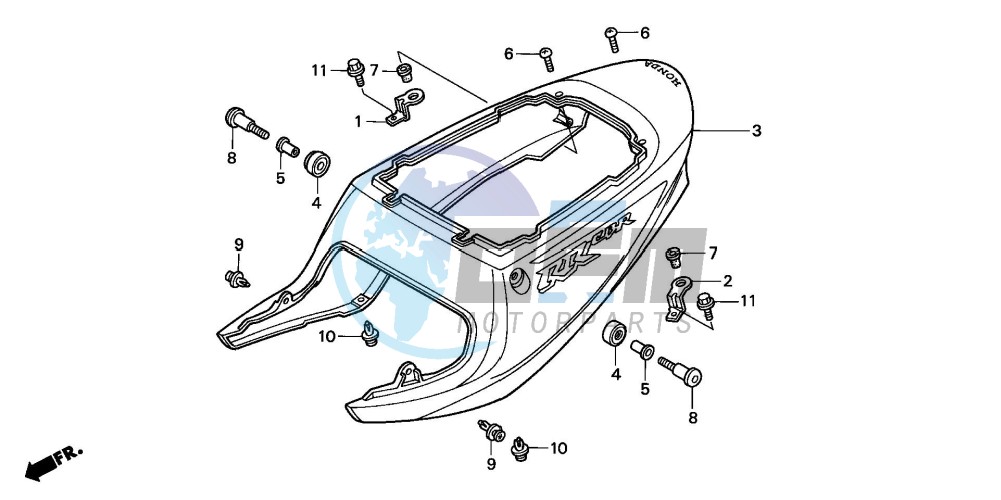 REAR COWL (CBR900RRY,1/RE1)