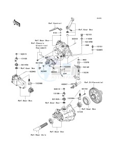 KAF 400 A [MULE 610 4X4] (A6F-AF) A8F drawing GEAR CHANGE MECHANISM