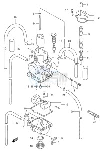 RM125 (E2) drawing CARBURETOR (MODEL W)