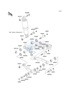 ZG 1000 A [CONCOURS] (A15-A19) [CONCOURS] drawing REAR SUSPENSION