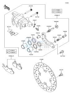 BRUTE FORCE 750 4x4i EPS KVF750HJF EU drawing Front Brake